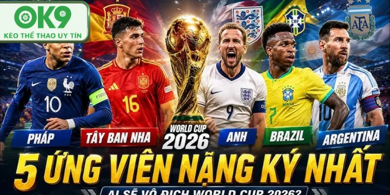 Các ứng viên sáng giá cho chức vô địch World Cup 2026.