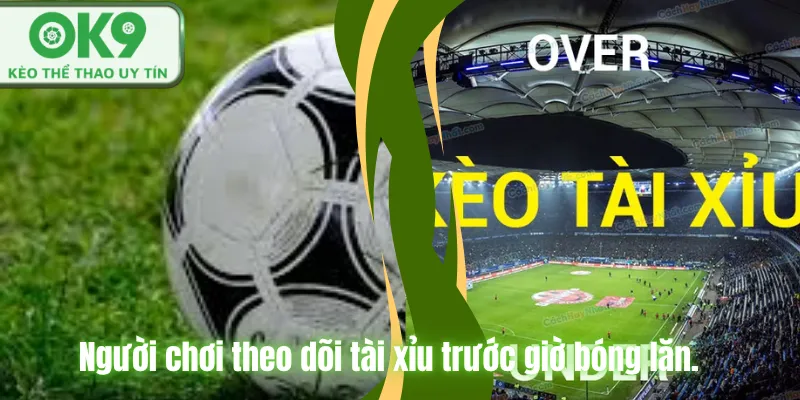 Người chơi theo dõi tài xỉu trước giờ bóng lăn.