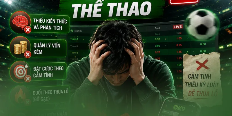 Sai lầm khi cá cược thể thao và cách tránh hiệu quả sai lầm khi cá cược thể thao ok9